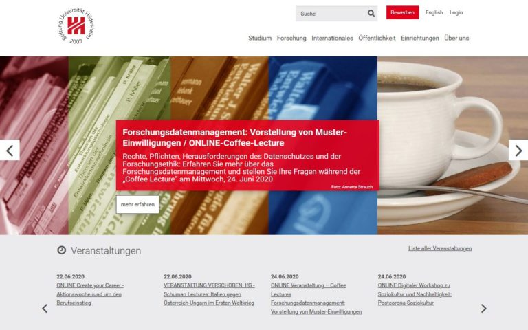 Datei:Beispiel einer Ankündigung zur Coffee Lecture auf der Internetseite der Stiftung Universität Hildesheim.jpg